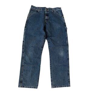 Wrangler Carpenter Jeans Men's Size 32x32 Relaxed Fit Blue Denim Pants